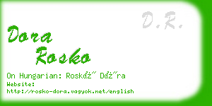 dora rosko business card